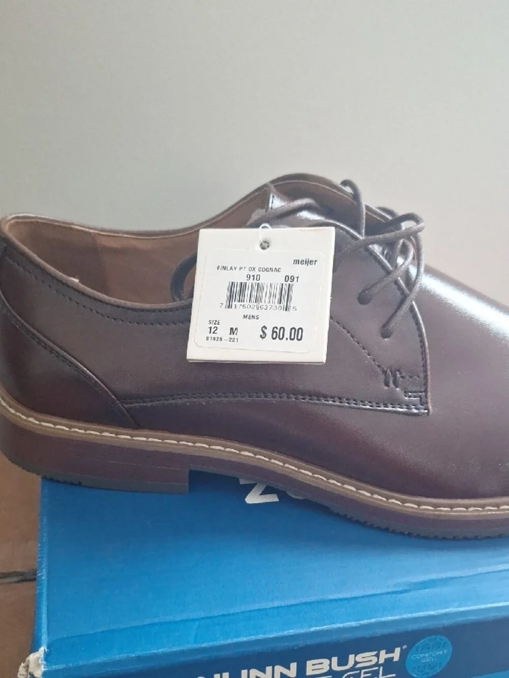 Nunn Bush Brown Leather Lace-Up Oxfords